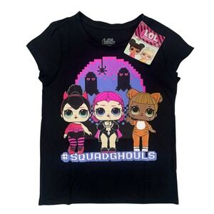 LOL Surprise Squad Ghouls Girls‎ Black Graphic T-Shirt, New With Tags